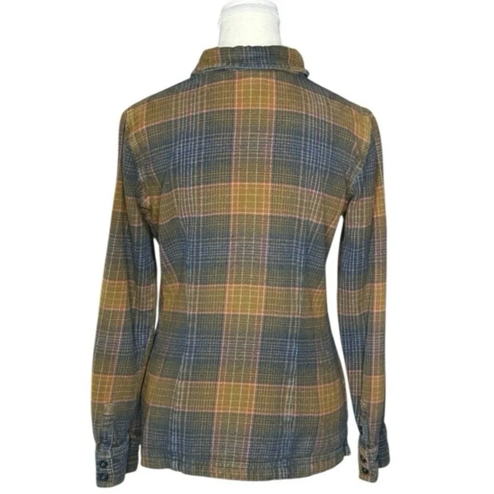 Patagonia Womens Fjord 4 Organic Cotton Flannel Plaid Button Down Shirt Brown - Picture 4 of 13